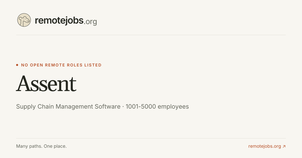 Assent Remote Jobs & Careers | RemoteJobs.org
